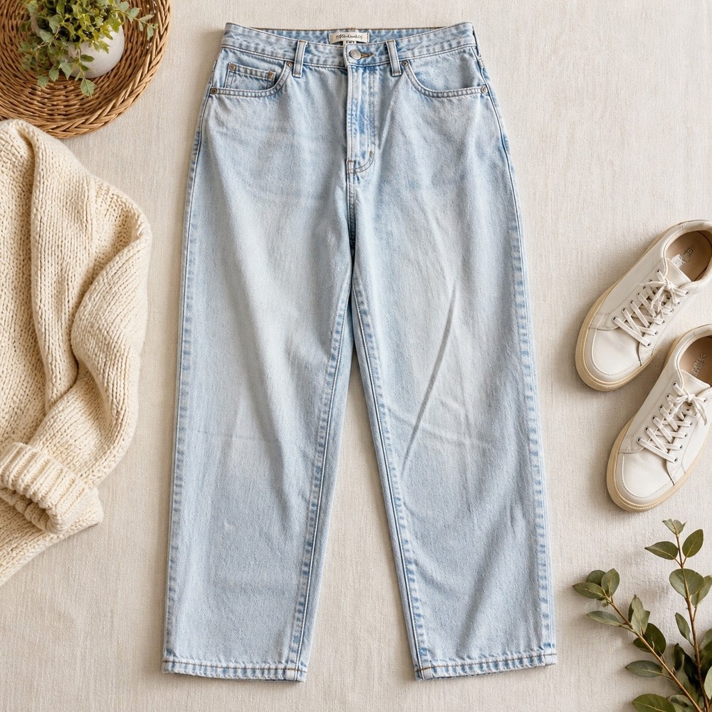 Madewell The Curvy Perfect Vintage Jean Light Wash High Rise Straight Size 30
